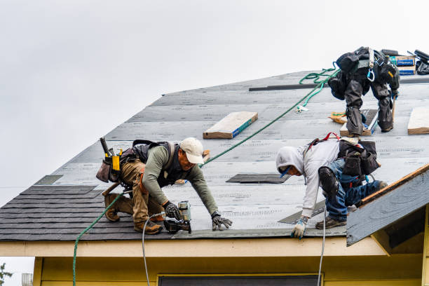 Professional Gutter Installation technician working in Gore, VA